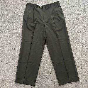 ZANELLA BENNETT Italian Wool Pleat Front Cuffed Slacks Trousers Dress Pants 36